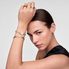 Load image into Gallery viewer, Petite Mini Arch 3-link White Gold