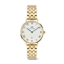 Load image into Gallery viewer, Petite Roman Numerals Date 5-link Gold