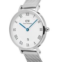 Load image into Gallery viewer, Petite Roman Numerals Date Silver