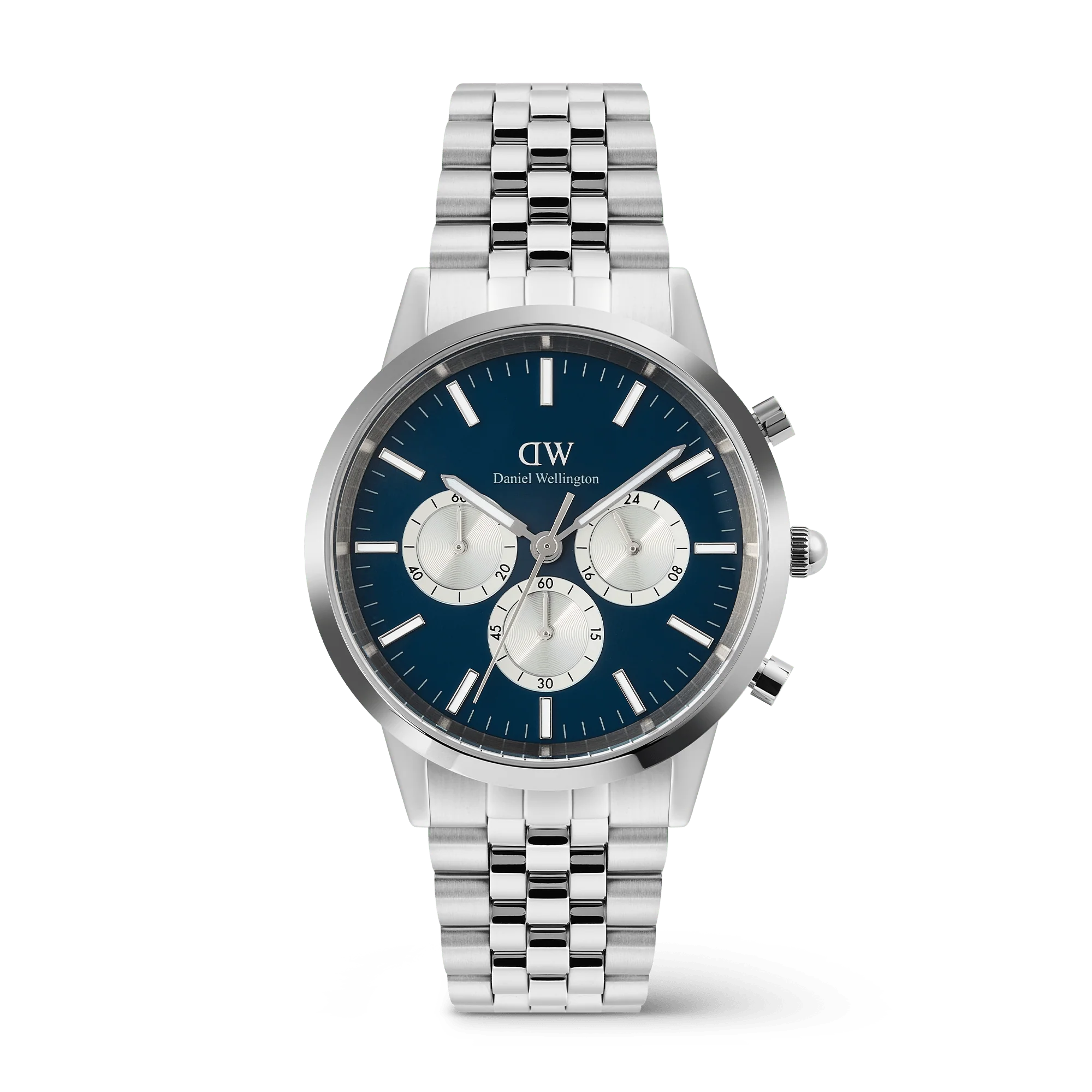 Iconic Chronograph Arch 5-Link Arctic Panda Silver