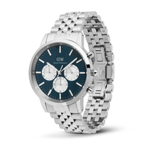 Load image into Gallery viewer, Iconic Chronograph Arch 5-Link Arctic Panda Silver