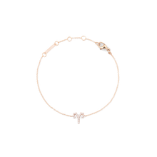Load image into Gallery viewer, Crystal Zodiac Chain Bracelet Rose Gold