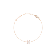 Load image into Gallery viewer, Crystal Zodiac Chain Bracelet Rose Gold