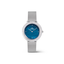 Load image into Gallery viewer, Crystalline Bezel Sterling Blue
