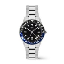 Load image into Gallery viewer, Iconic GMT Link Black Blue Ceramic Bezel Silver