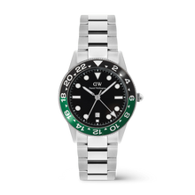 Load image into Gallery viewer, Iconic GMT Link Black Green Ceramic Bezel Silver