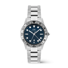 Load image into Gallery viewer, Iconic GMT Link Brushed Bezel Silver