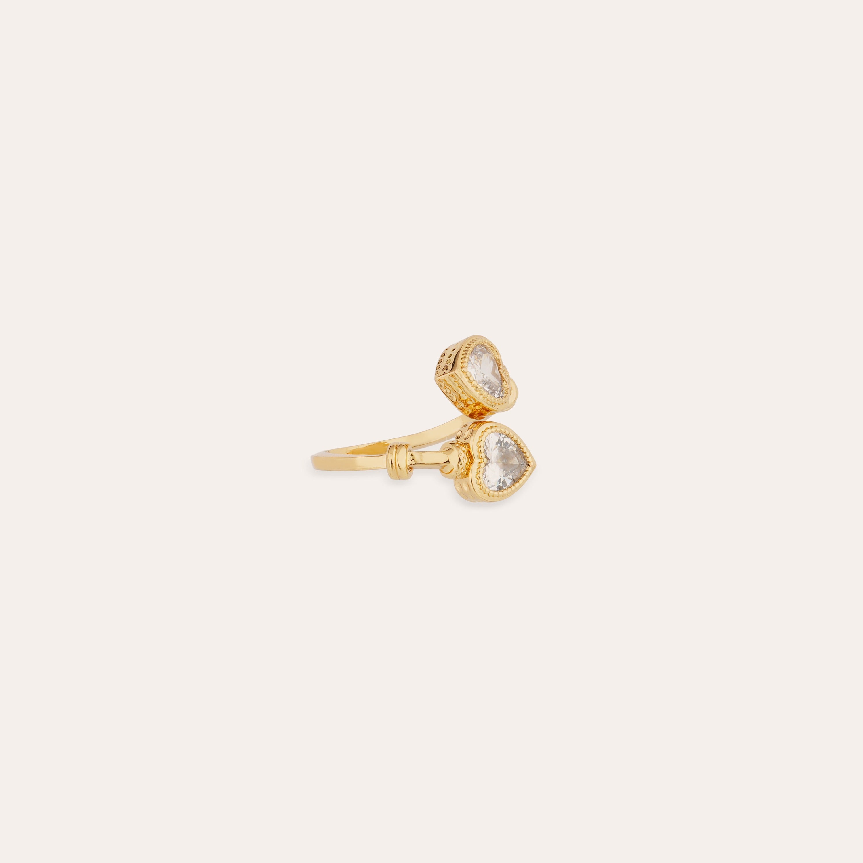Duality Amore Gold Rhinestone Ring