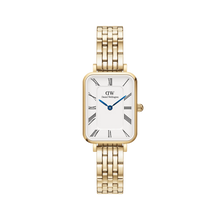 Load image into Gallery viewer, Quadro Roman Numerals 5-Link Gold