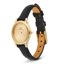 Load image into Gallery viewer, Ophelia Mini Black Lizard Unitone Guilloché Gold