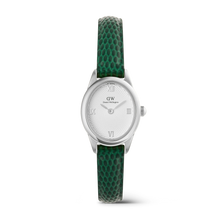 Load image into Gallery viewer, Ophelia Mini Green Lizard White Guilloché Silver