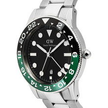 Load image into Gallery viewer, Iconic GMT Link Black Green Ceramic Bezel Silver