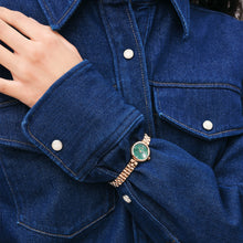 Load image into Gallery viewer, Elan Lumine Malachite Rose Gold