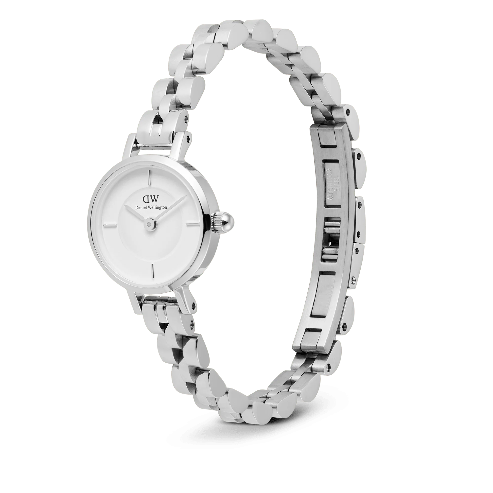 Petite Mini Arch 3-Link White Silver