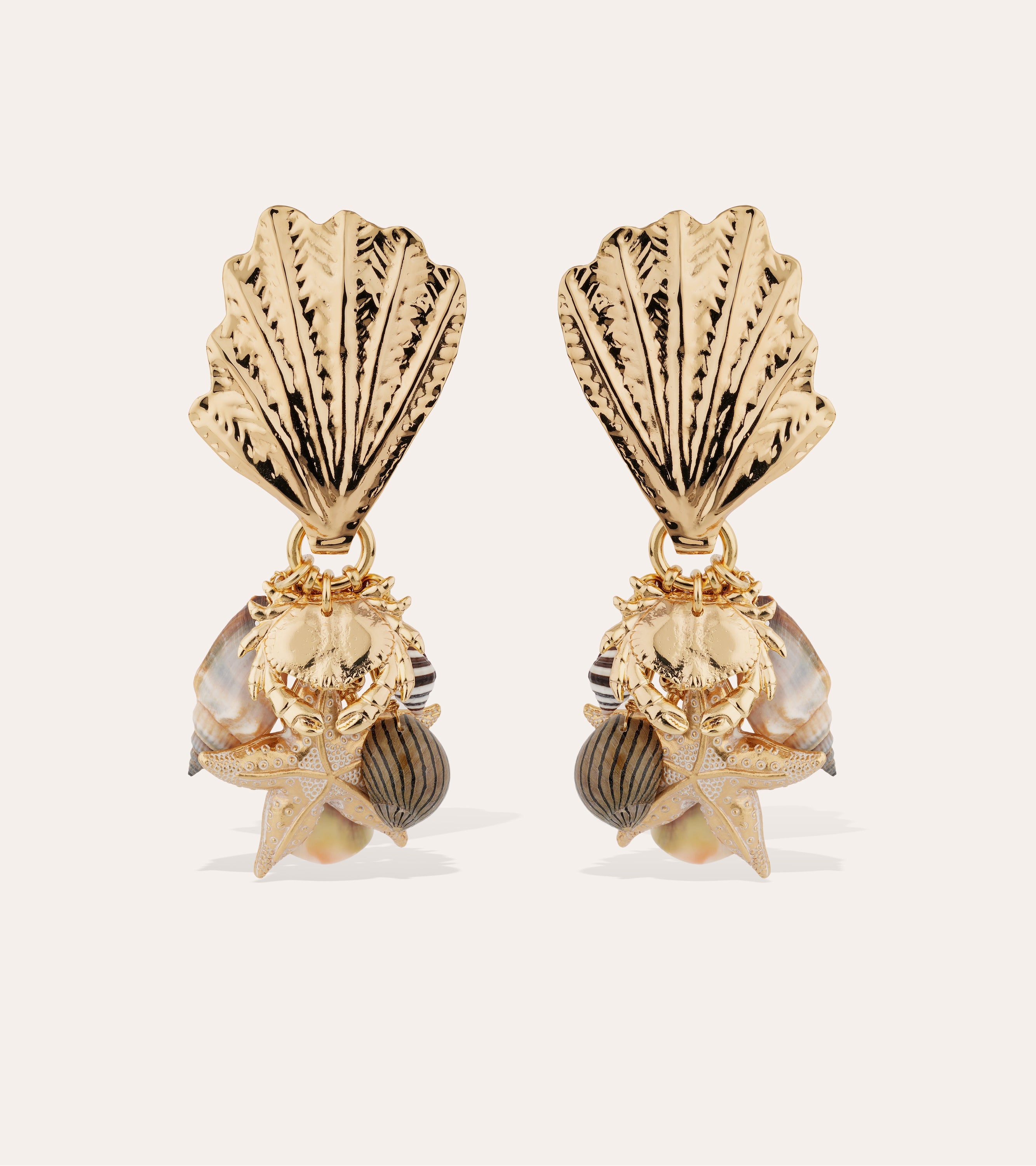 Shellita Earrings - Brown Multico