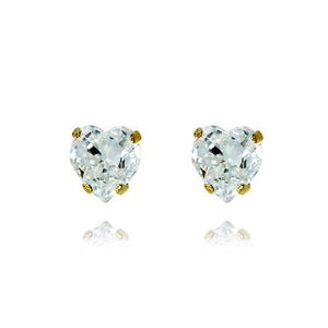 Heart Stud Earrings Crystal