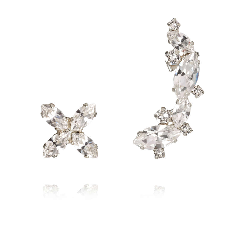 Eleanna Earrings Crystal Rhodium – Inedit Lebanon