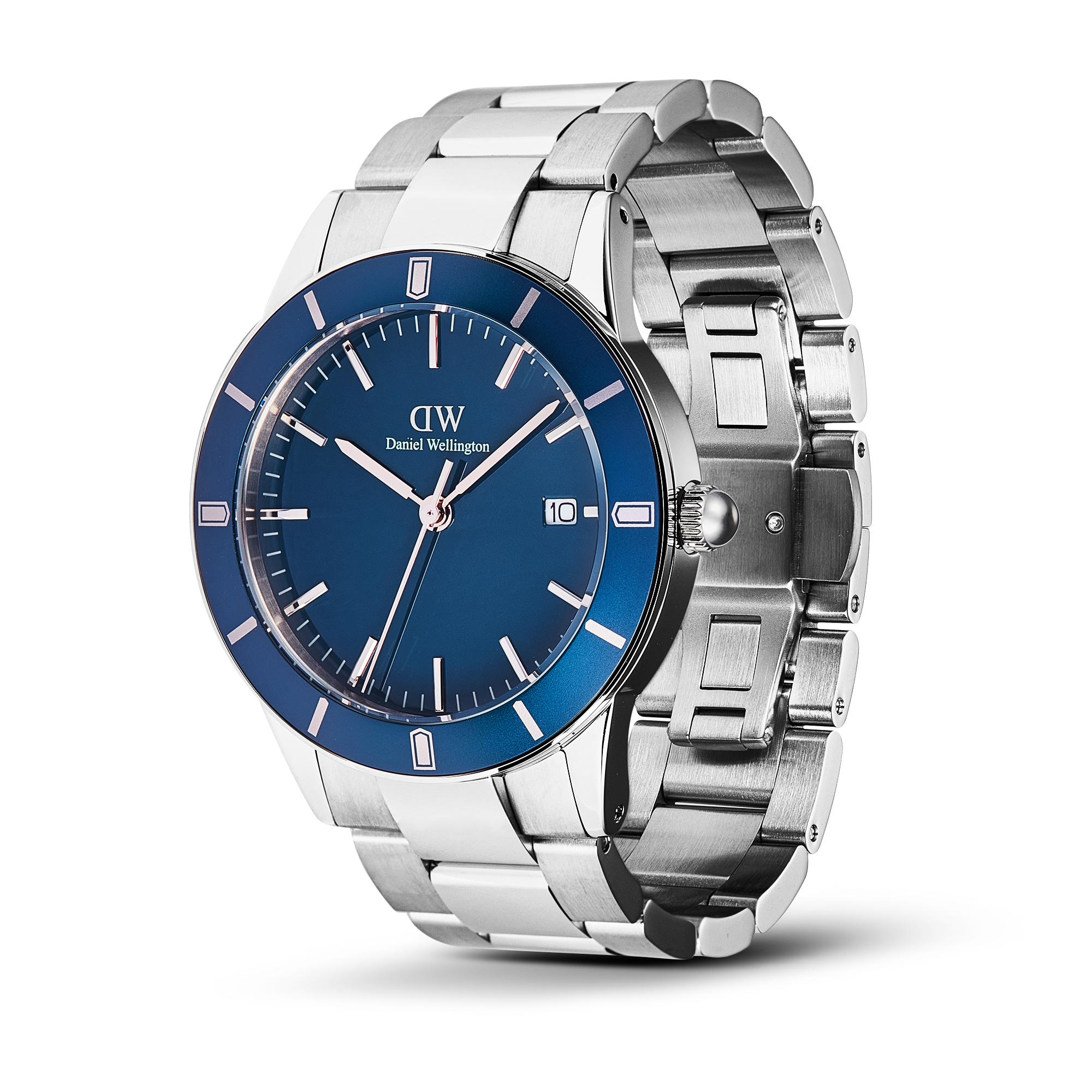 Iconic Paradigma Link Blue Enamel Silver