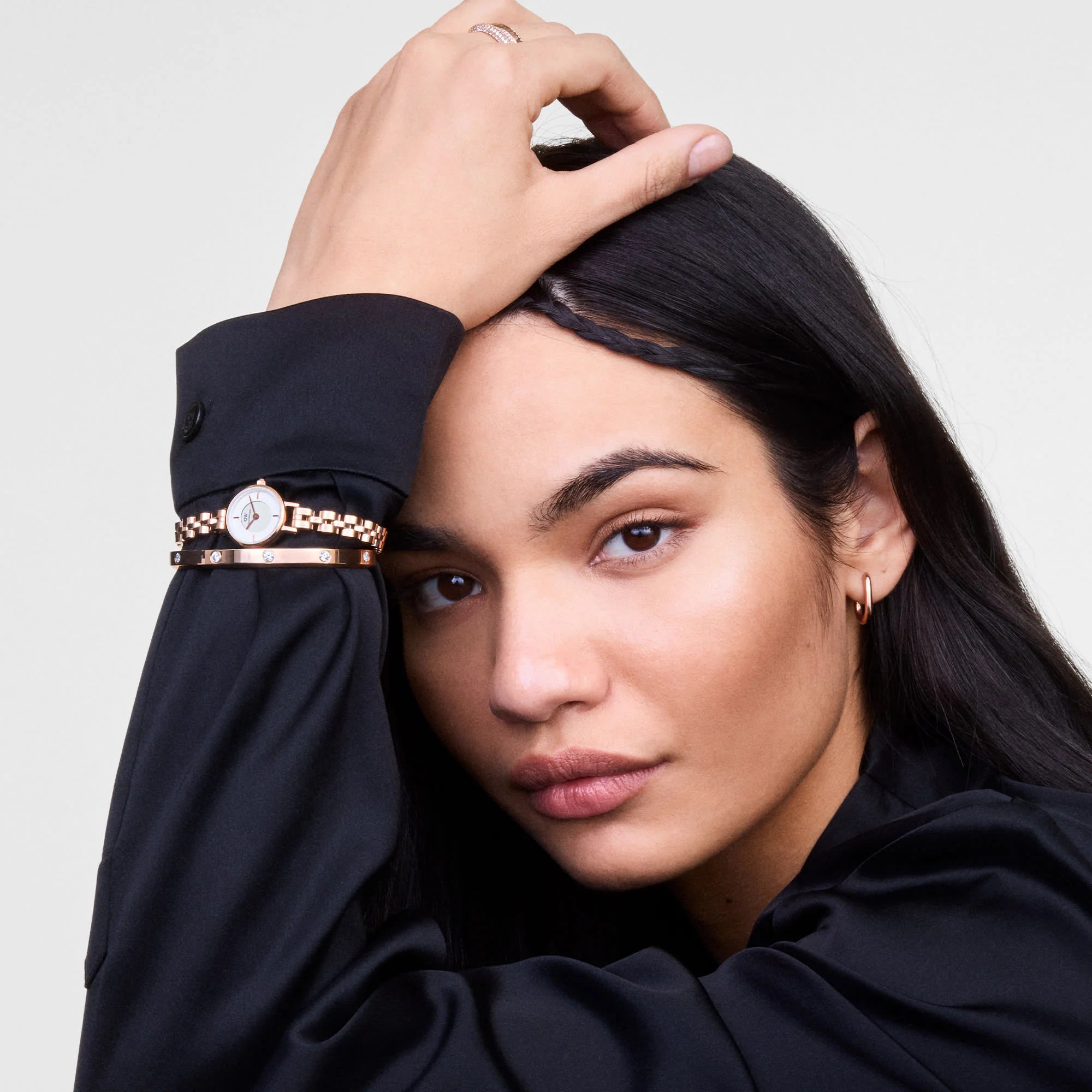 Petite Mini Arch 3-Link White Rose Gold