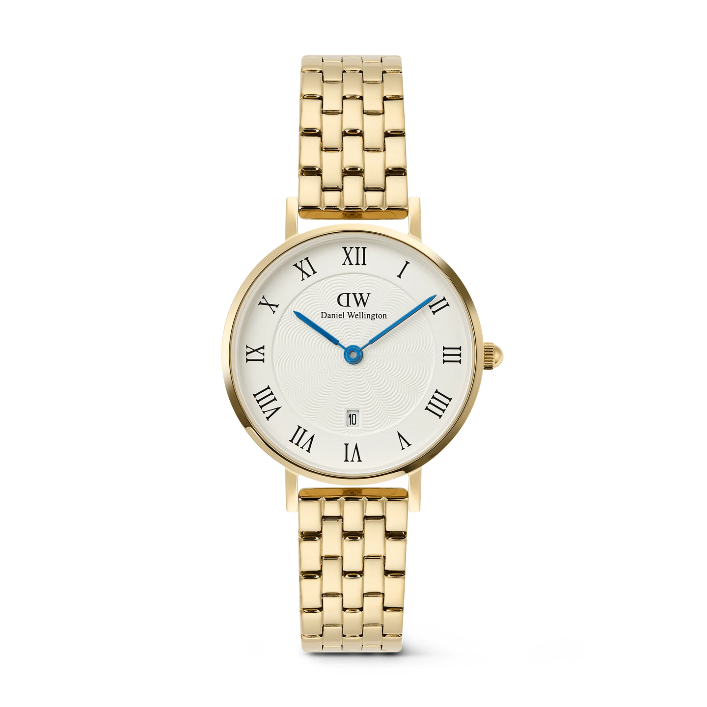 Petite Roman Numerals Date 5-link Gold