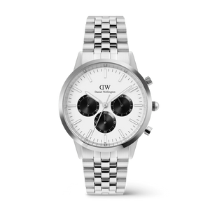 Iconic Chronograph Arch 5-Link Off- White Panda Silver
