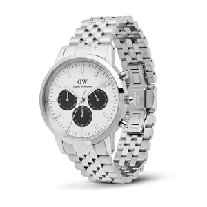 Iconic Chronograph Arch 5-Link Off- White Panda Silver