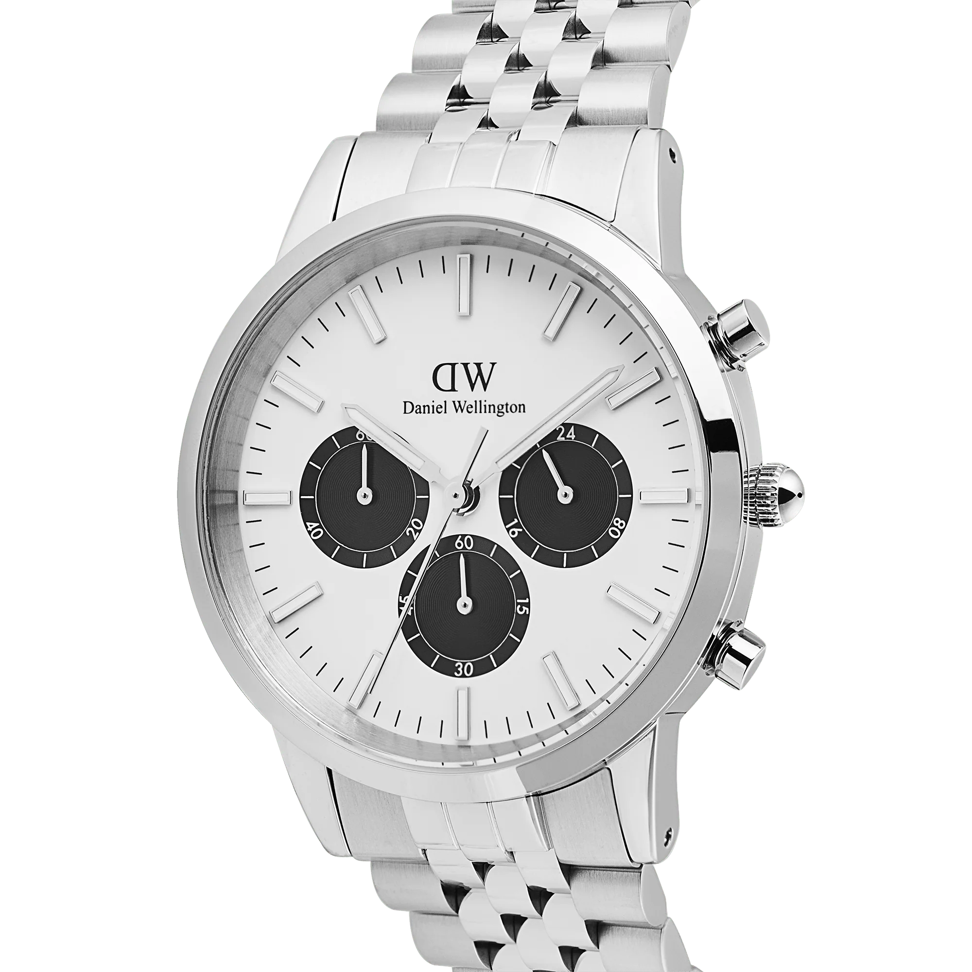 Iconic Chronograph Arch 5-Link Off- White Panda Silver