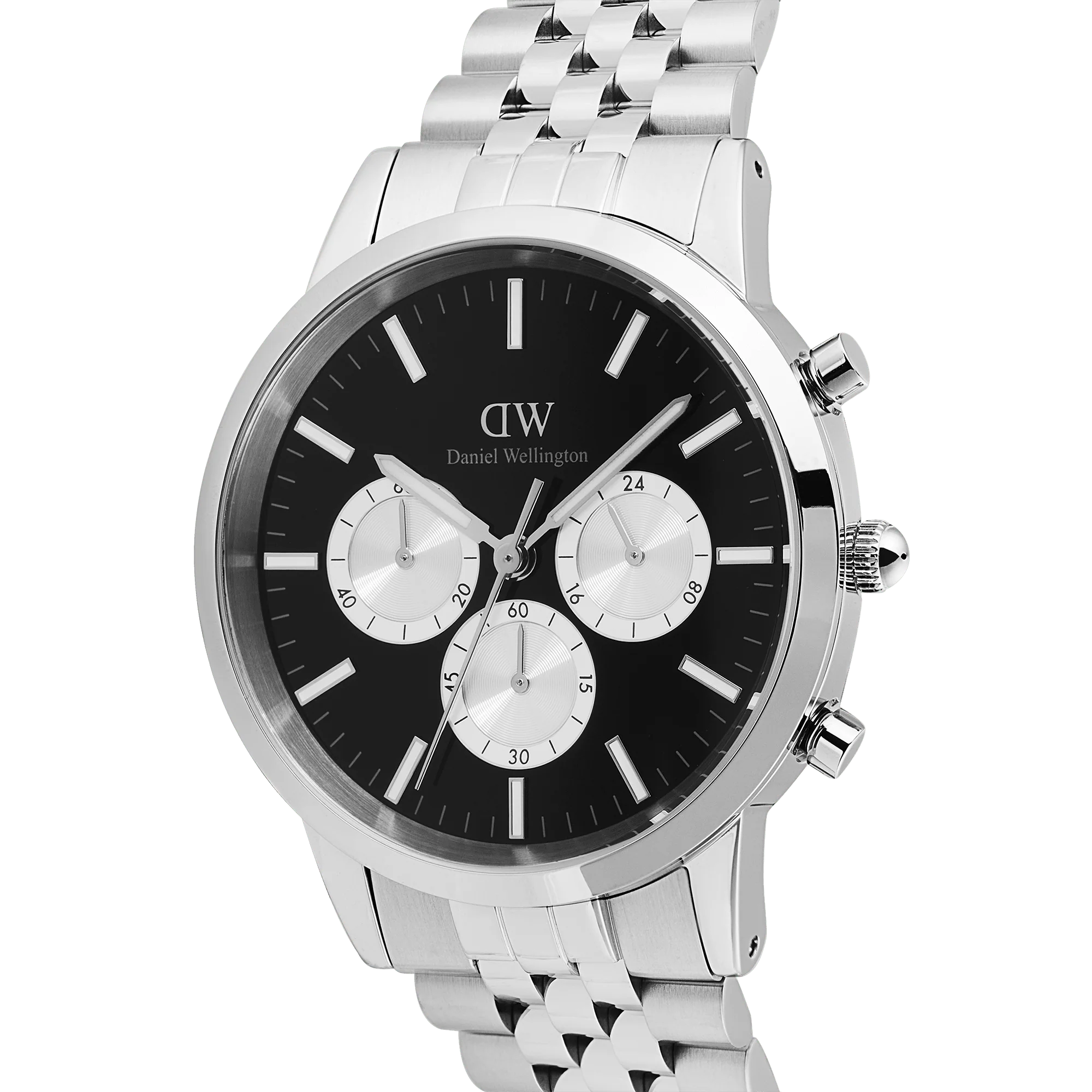 Iconic Chronograph Arch 5-Link Onyx Panda Silver