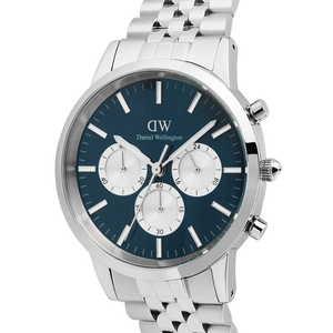 Iconic Chronograph Arch 5-Link Arctic Panda Silver
