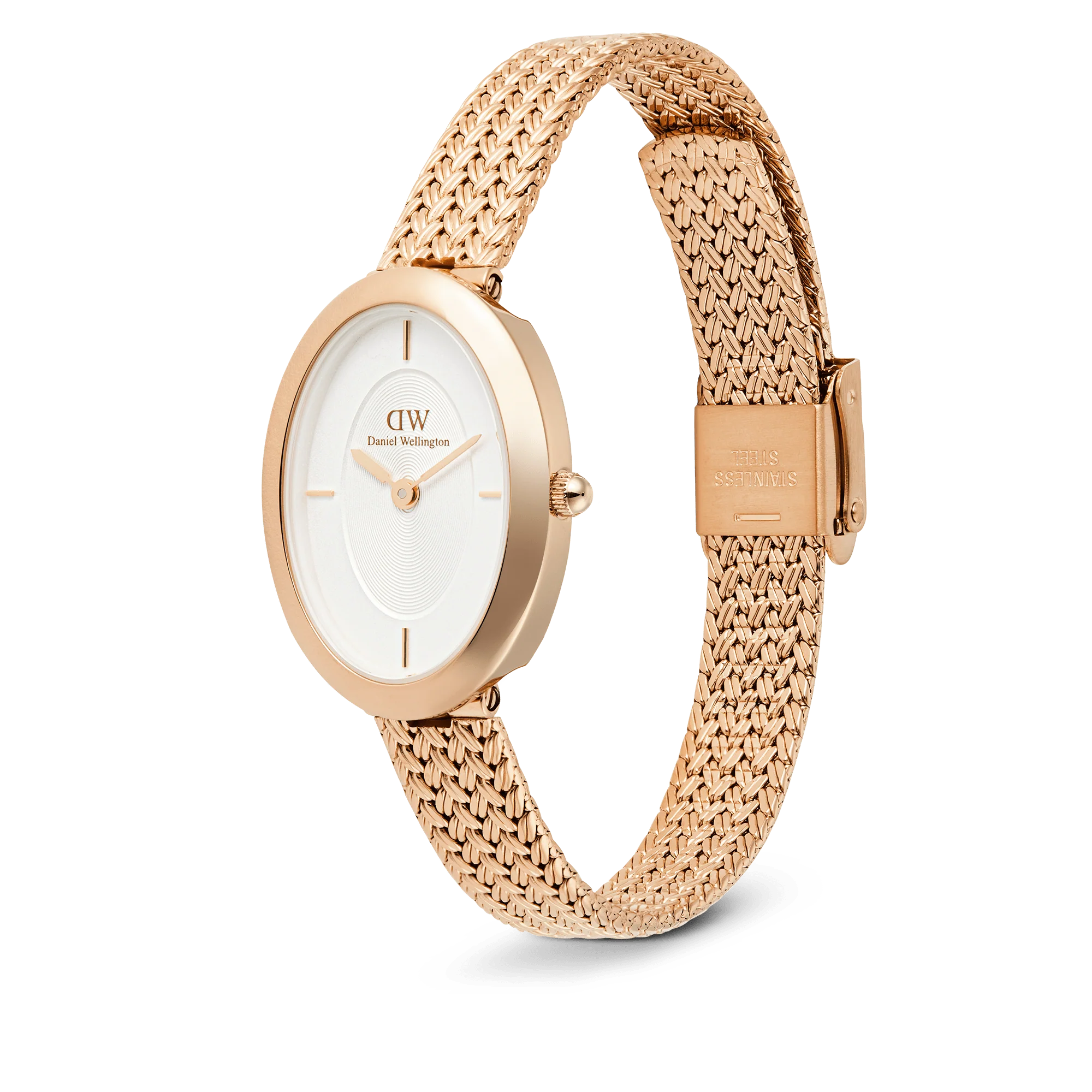 Juliette Braided Mesh White Sunray Rose Gold