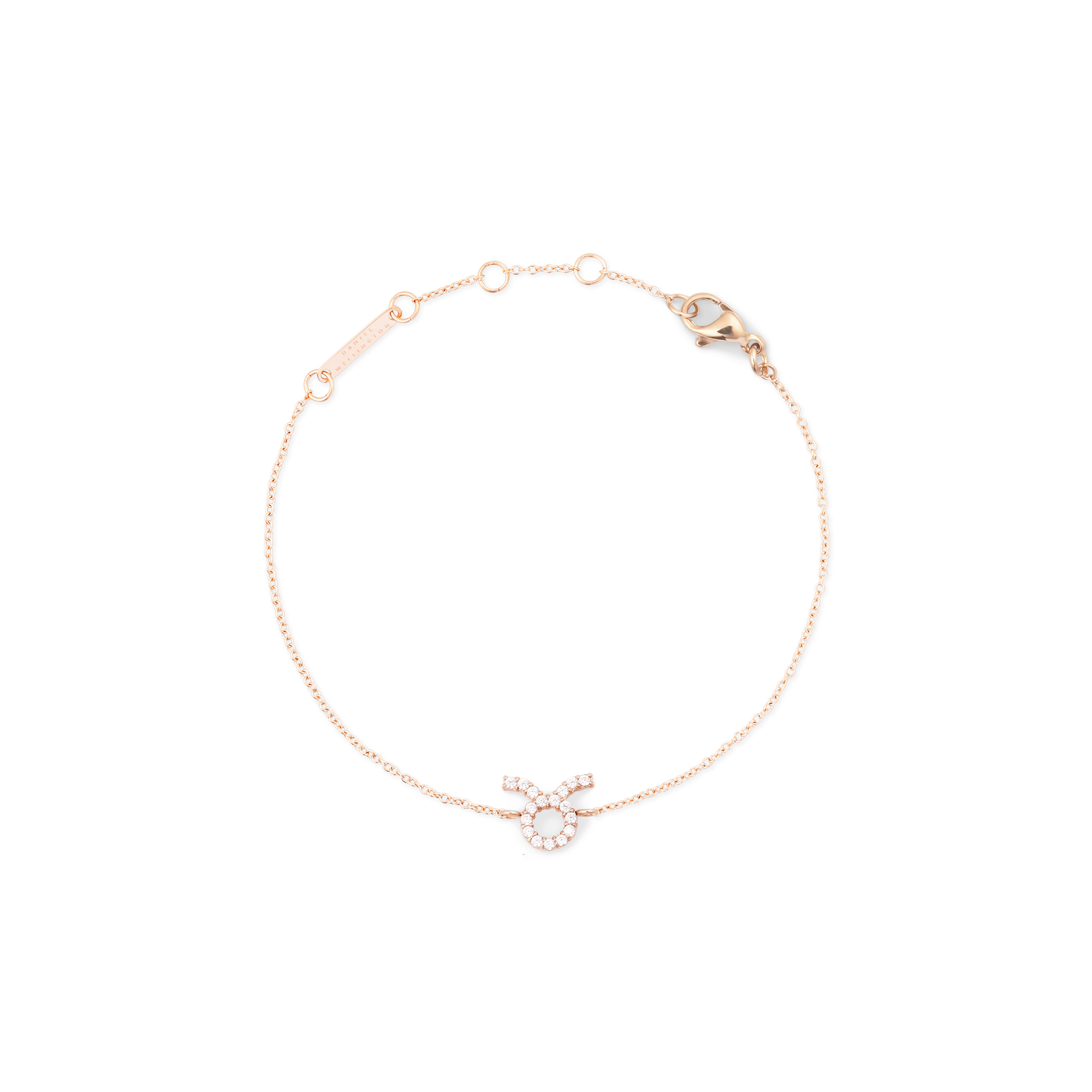 Crystal Zodiac Chain Bracelet Rose Gold