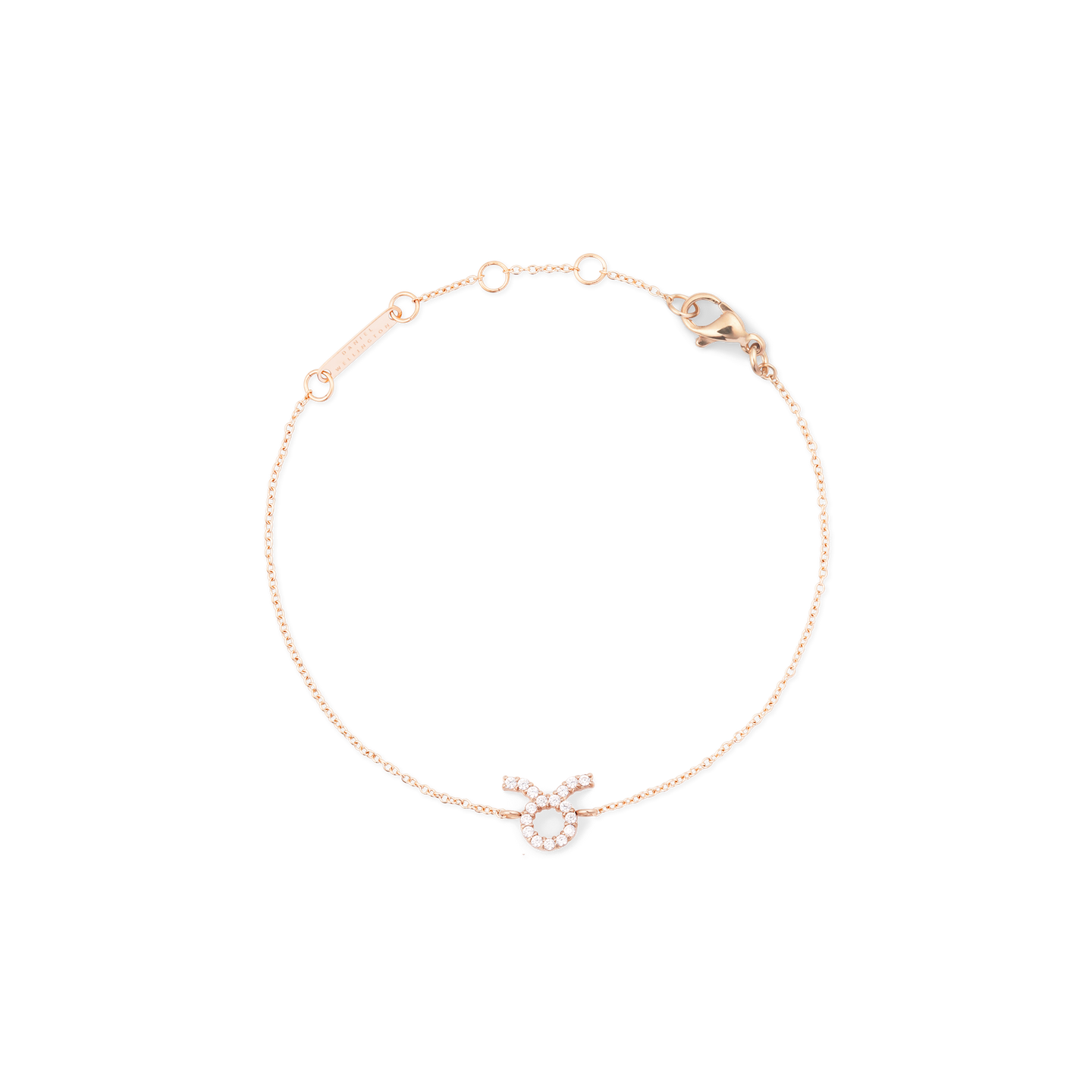 Crystal Zodiac Chain Bracelet Rose Gold