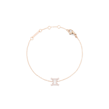 Load image into Gallery viewer, Crystal Zodiac Chain Bracelet Rose Gold
