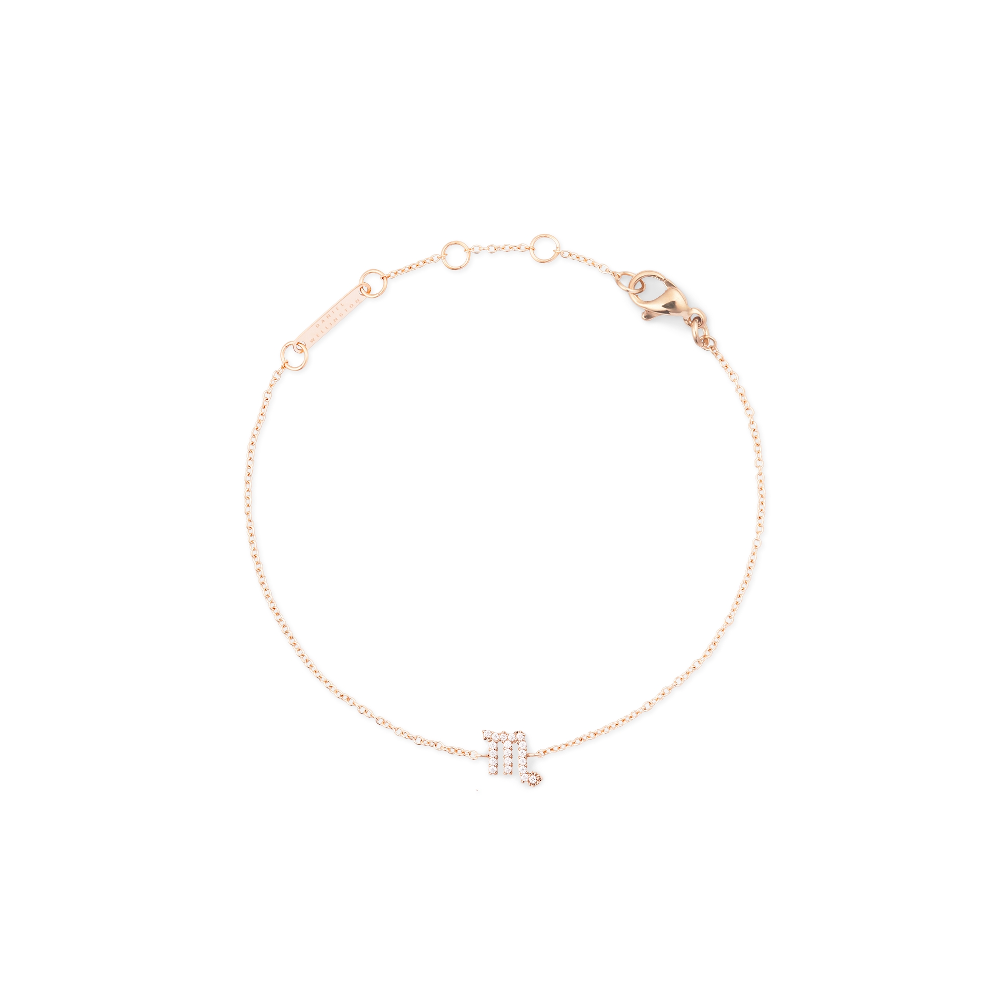 Crystal Zodiac Chain Bracelet Rose Gold