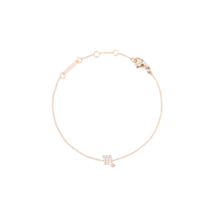 Crystal Zodiac Chain Bracelet Rose Gold