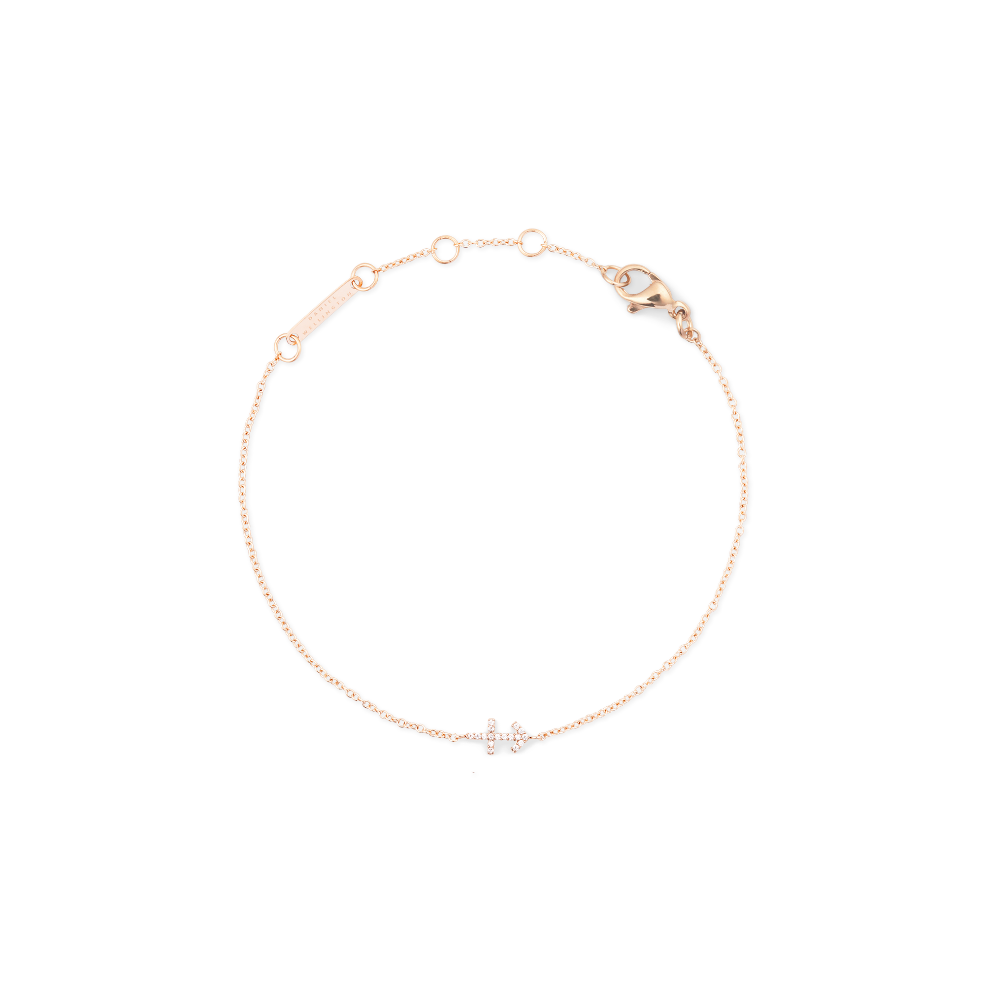 Crystal Zodiac Chain Bracelet Rose Gold