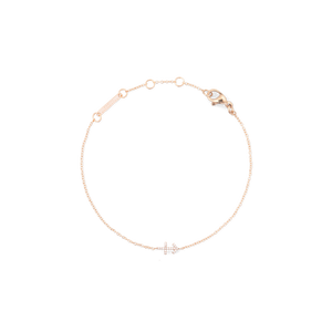 Crystal Zodiac Chain Bracelet Rose Gold