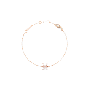 Crystal Zodiac Chain Bracelet Rose Gold