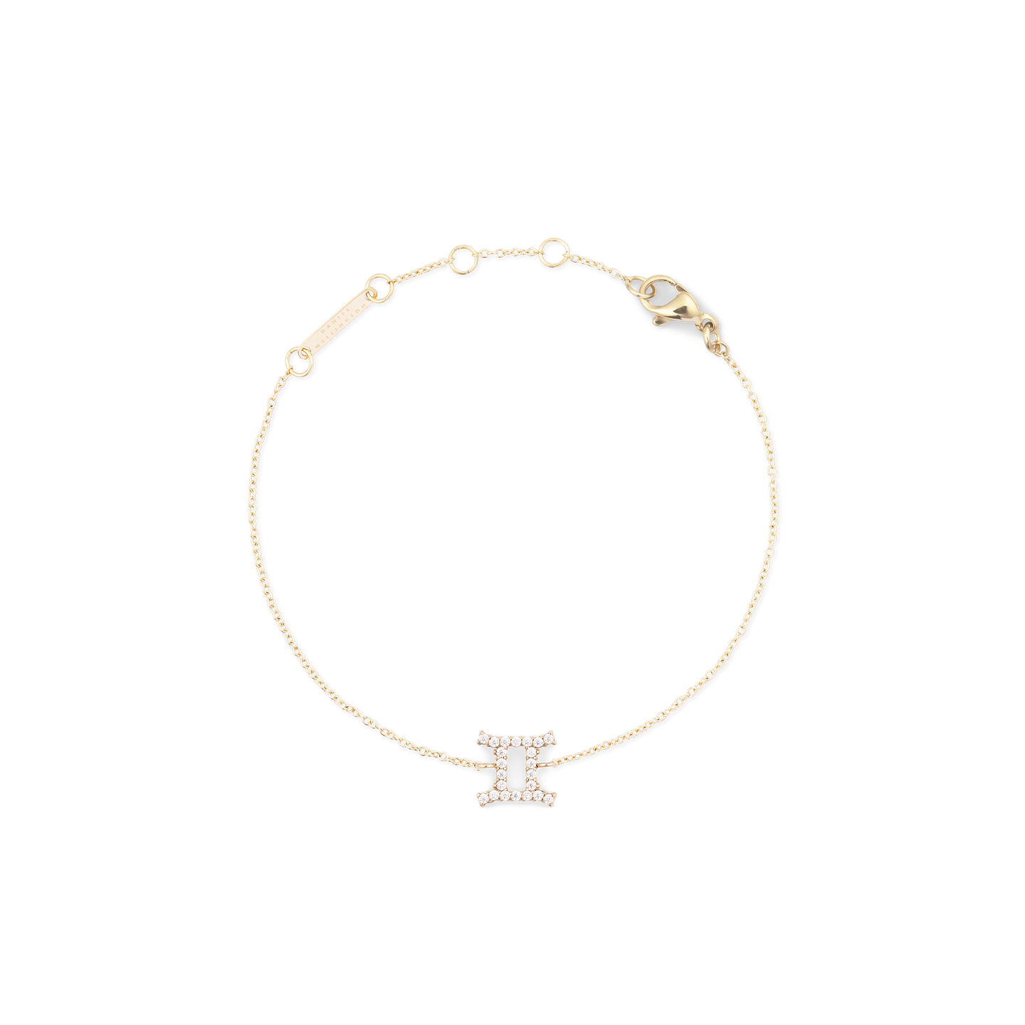 Crystal Zodiac Chain Bracelet Gold