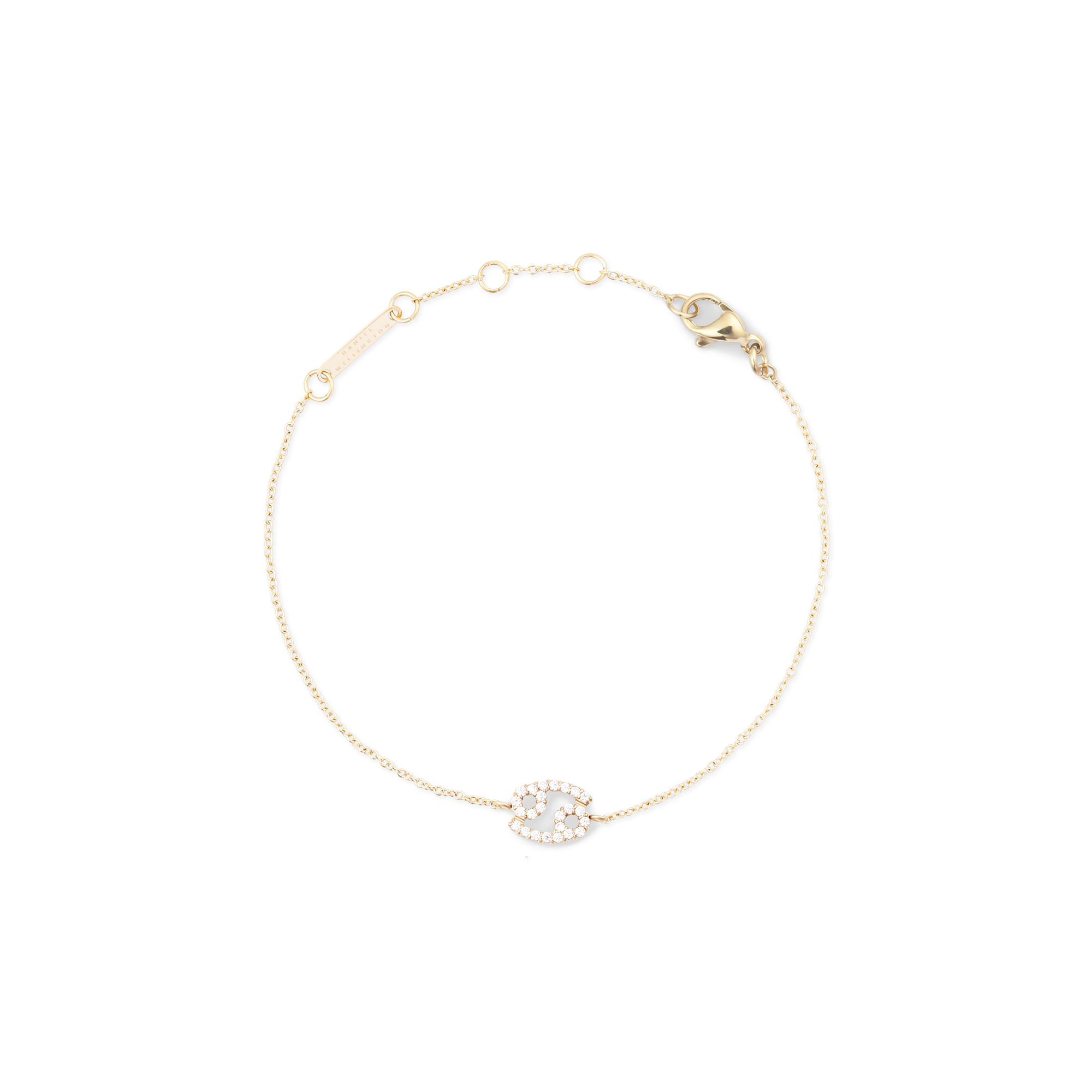 Crystal Zodiac Chain Bracelet Gold