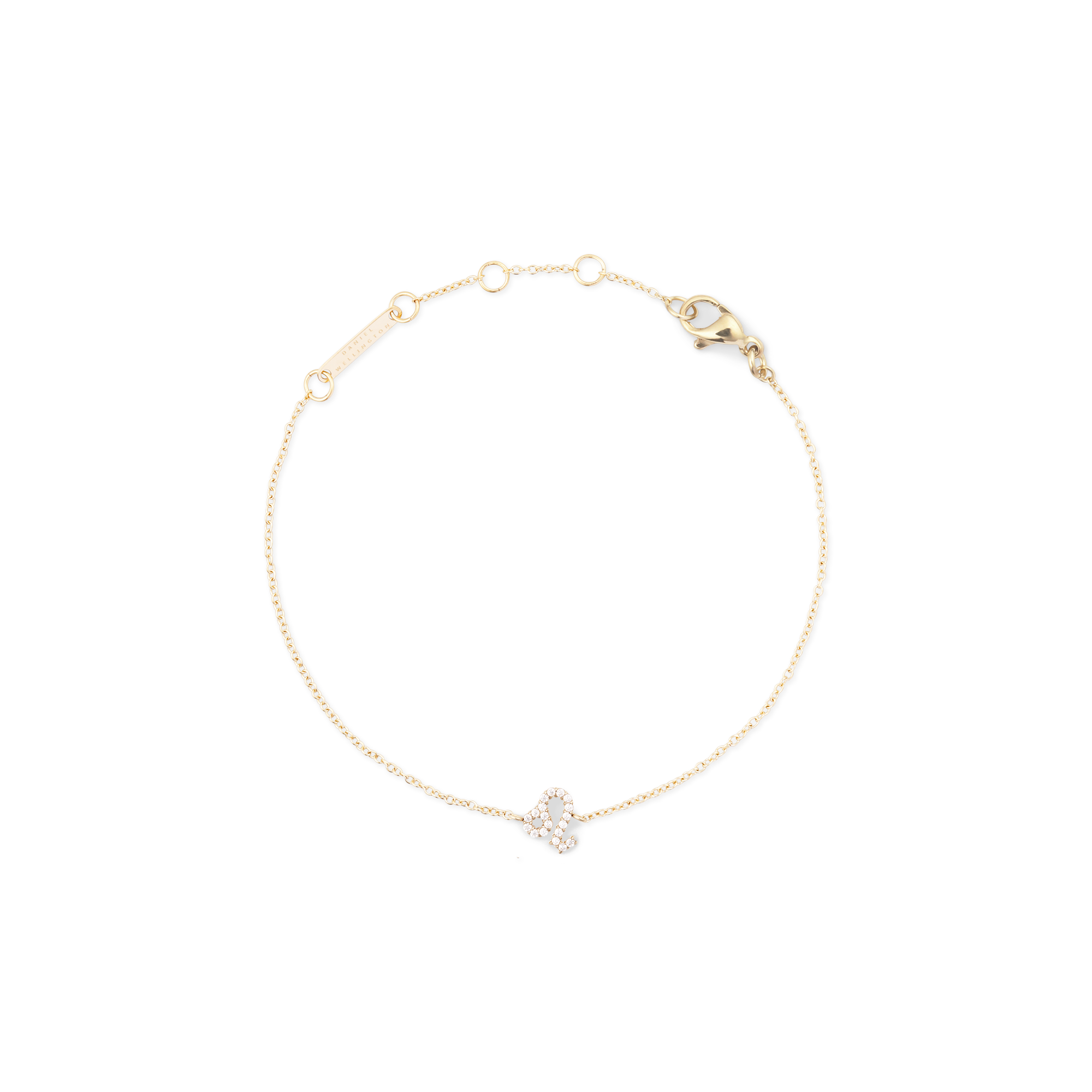 Crystal Zodiac Chain Bracelet Gold