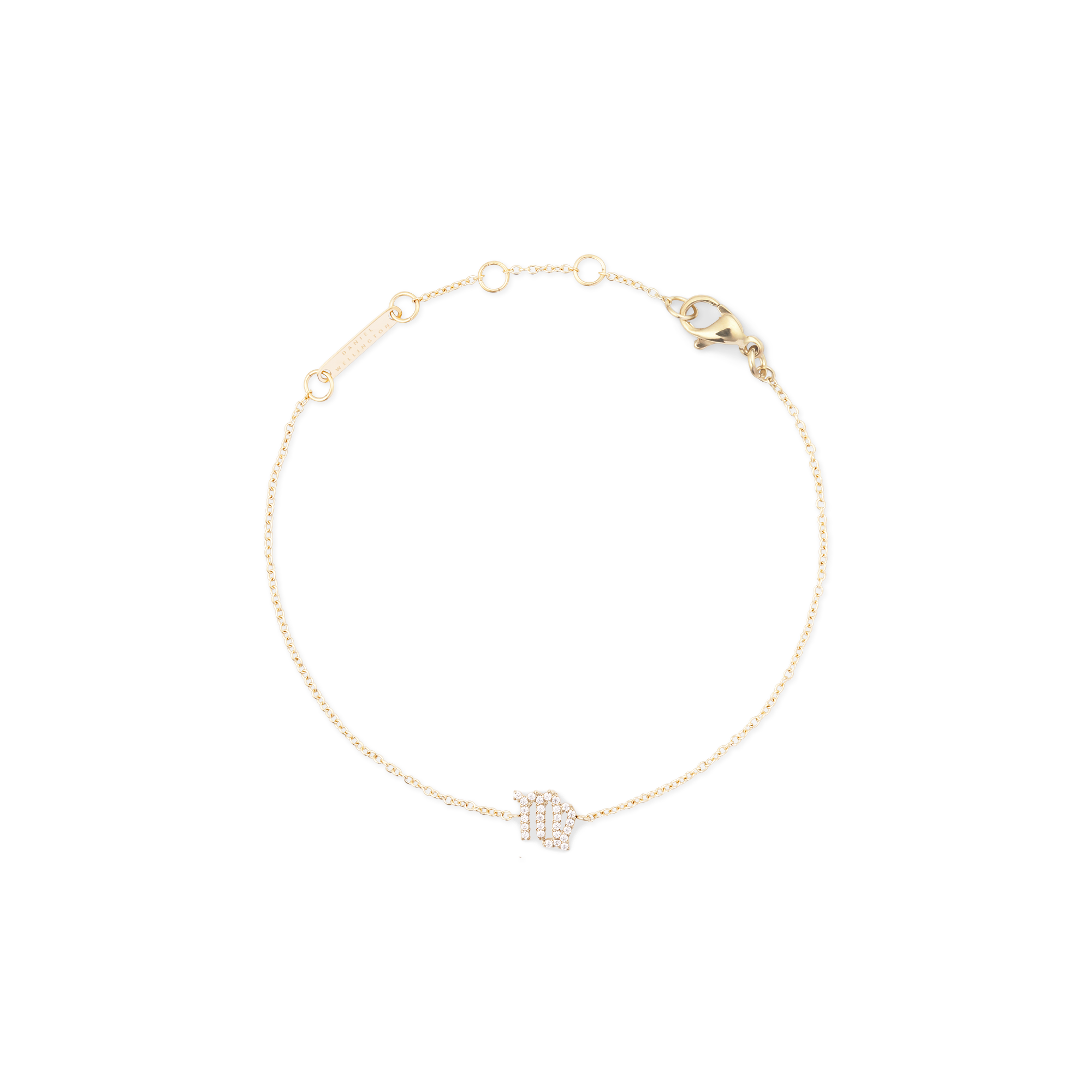 Crystal Zodiac Chain Bracelet Gold