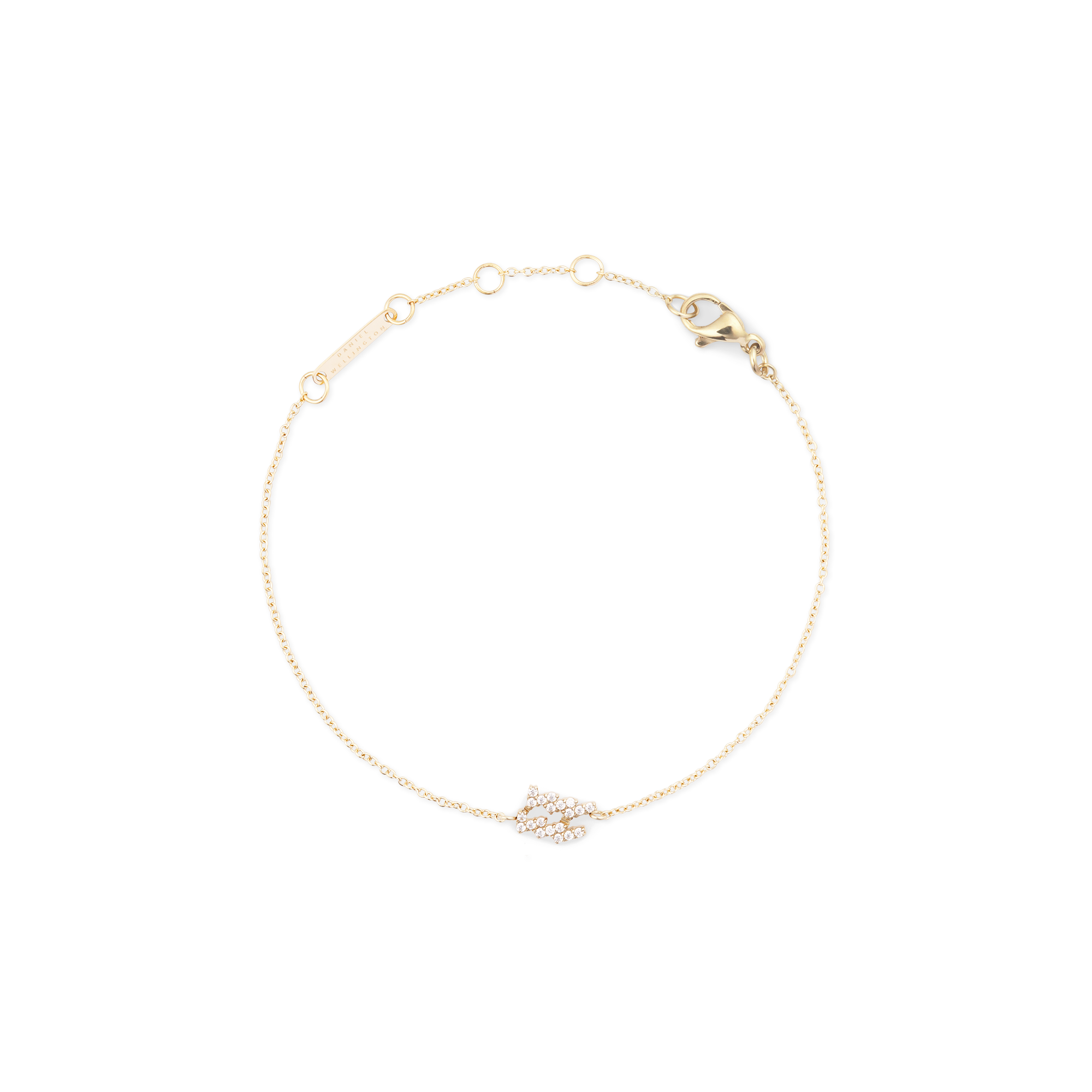 Crystal Zodiac Chain Bracelet Gold