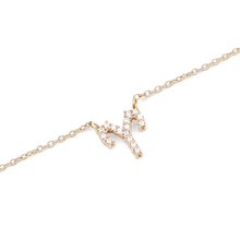 Load image into Gallery viewer, Crystal Zodiac Chain Necklace Gold
