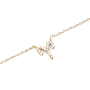 Crystal Zodiac Chain Necklace Gold