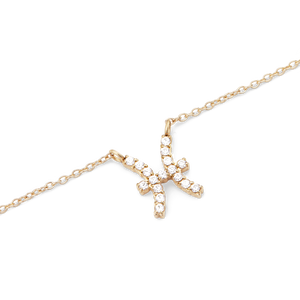 Crystal Zodiac Chain Necklace Gold