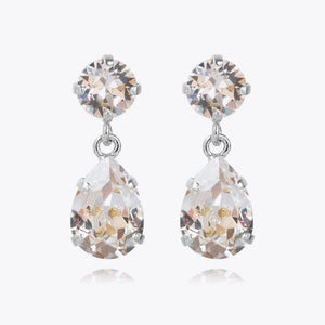 Mini Drop Earrings Crystal Rhodium