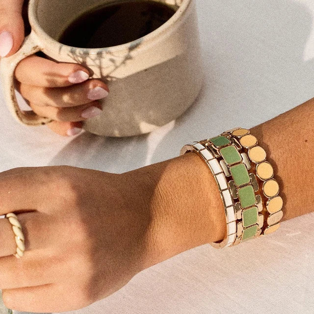 Bracelet Fin Serti Blanc