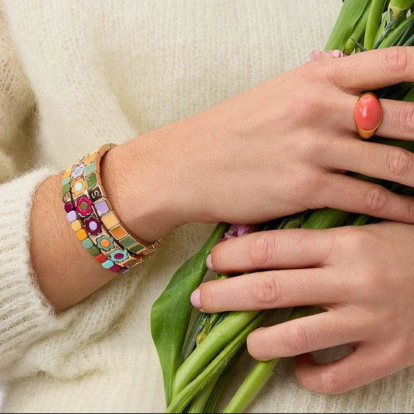 Bracelet Carre Serti Marché aux Fleurs