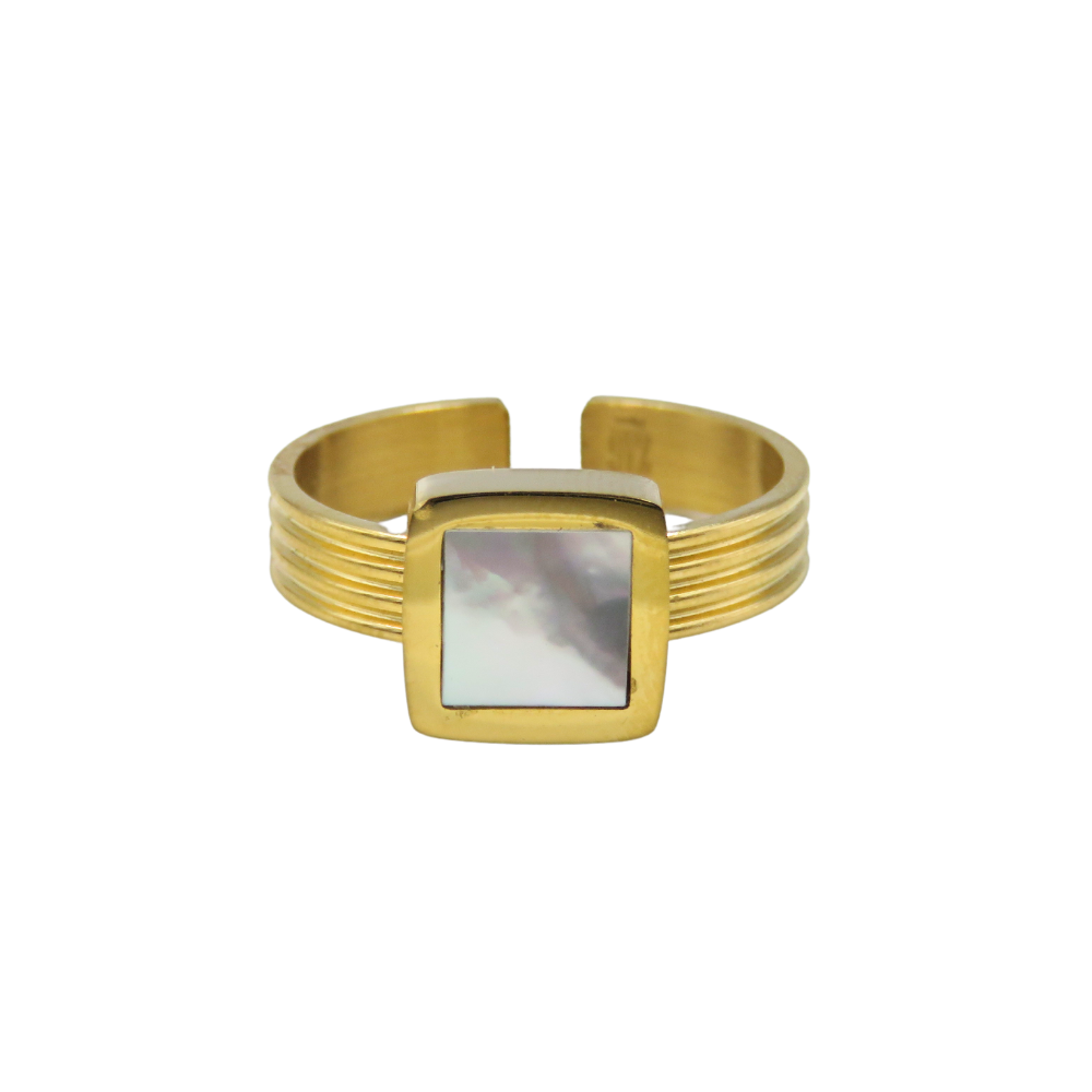 Mother of Pearl Square Ring